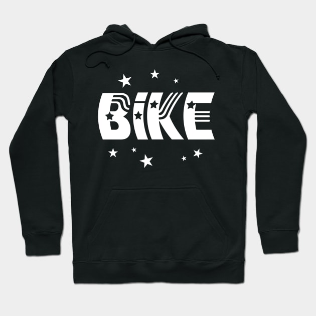 Bike Stars White Hoodie by Barthol Graphics